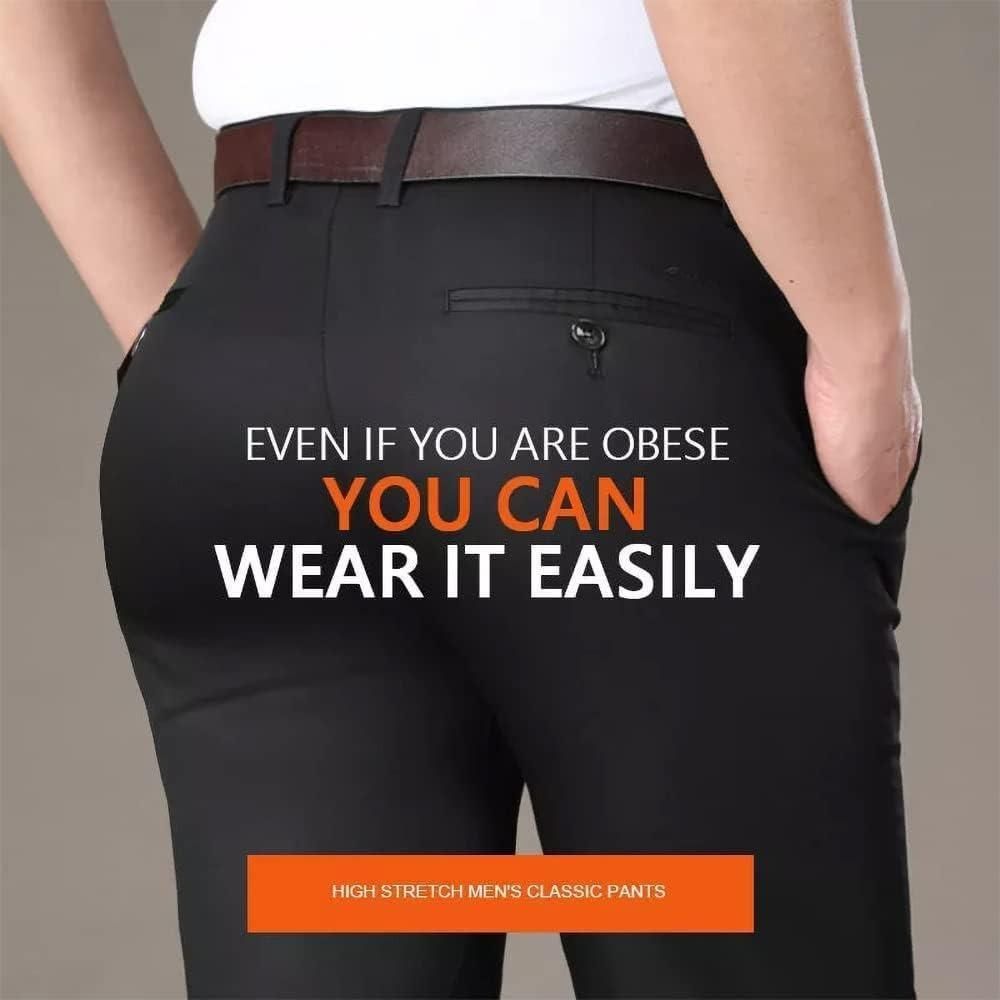 High Elasticity Men's Cotton Pants – Pack of 3 | Solid Color | Regular Fit Casual Bottoms