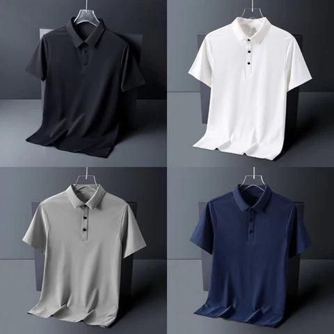 Men's Polo T-Shirts – Pack of 4 | Poly Matte Fabric | Solid Colors | Half Sleeves Casual Wear
